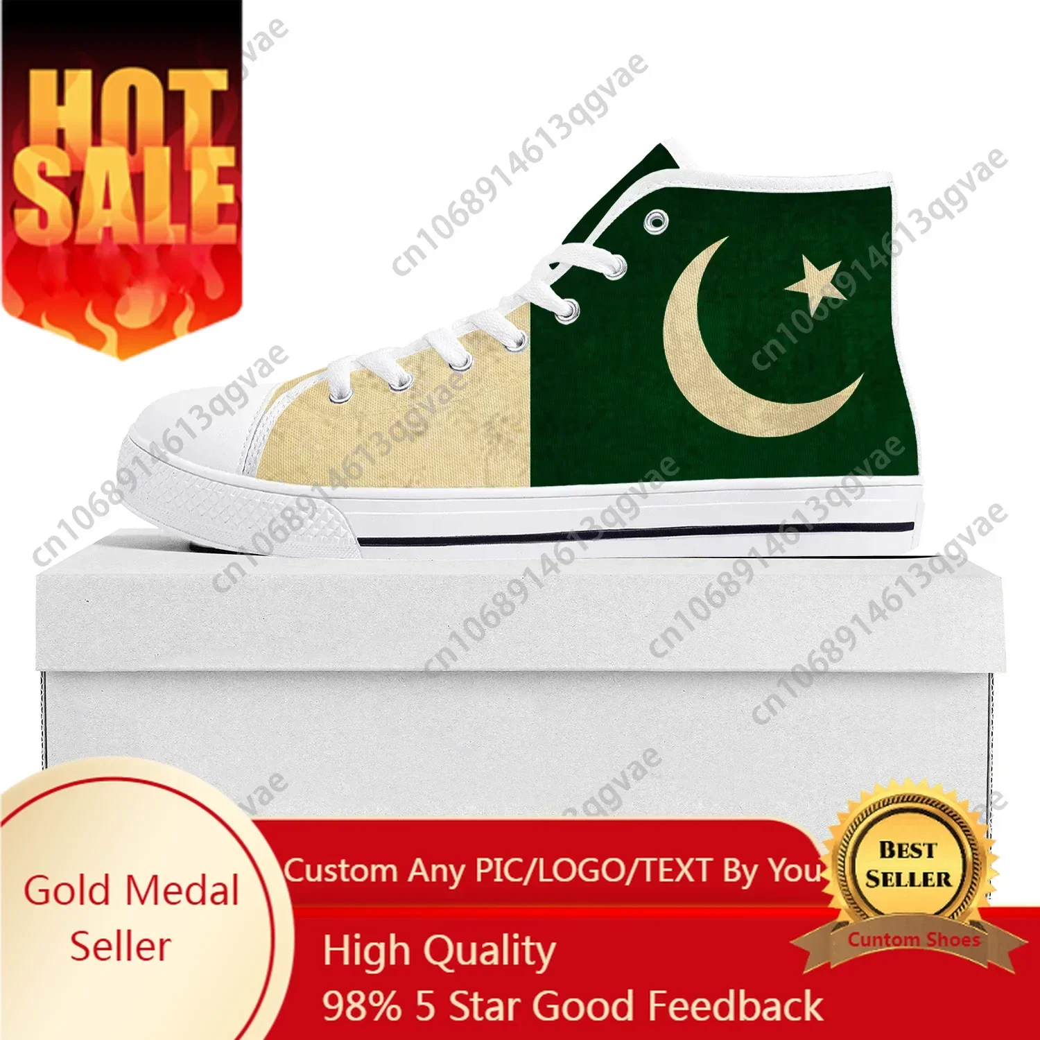Women'S Shoes In Pakistan - Pakistanische Flagge High-Top Sneakers Herren Damen