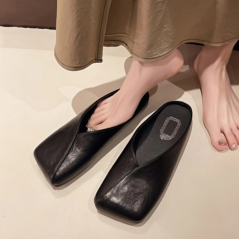 Slip On Mule Flat - Frühling Sommer Neue Vielseitige Quadratische Slip-On