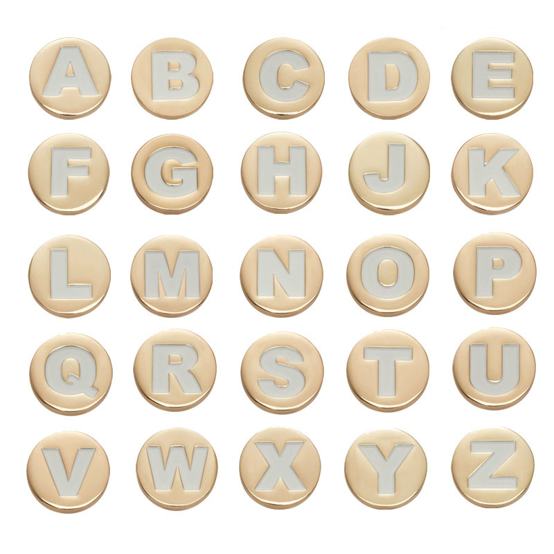 Women'S Shoes Crocs - Bling Gold Buchstaben Schuh Charms für