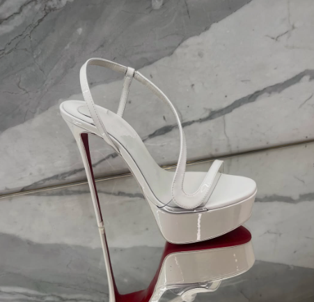 Metallic Heel Sandal - Metallische Leder-Plateau-Stilettos, sexy roségoldene Sandalen, Sommer