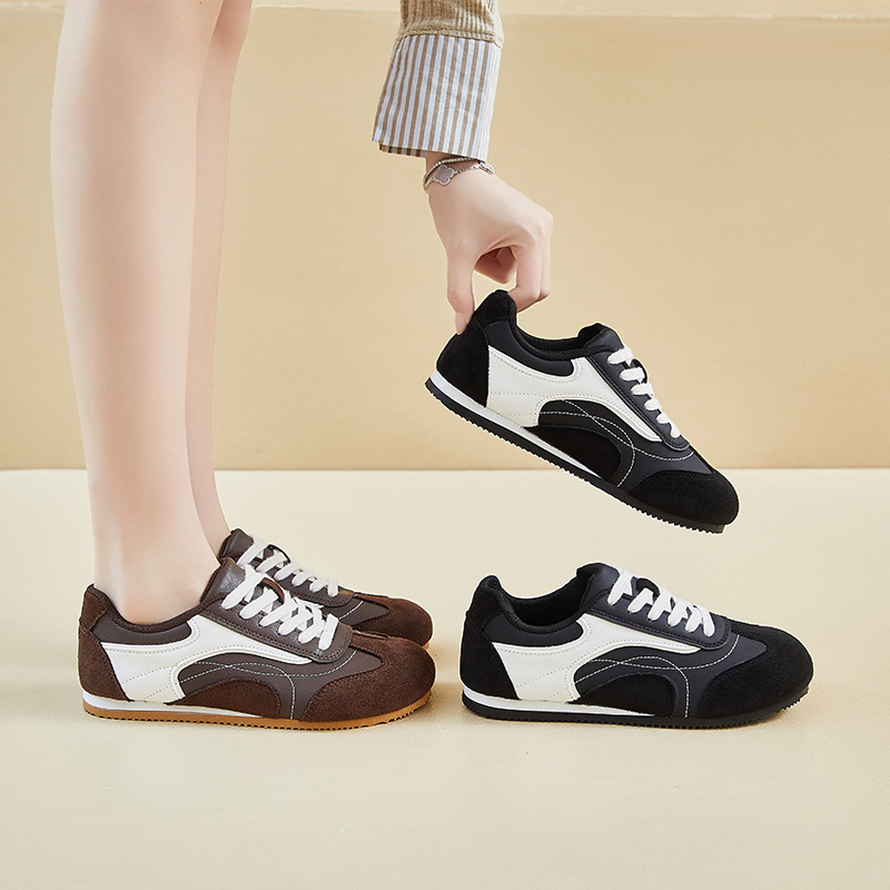 Women Shoes Running - Damen-Sportschuhe aus Leder, Freizeitschuhe mit dicken