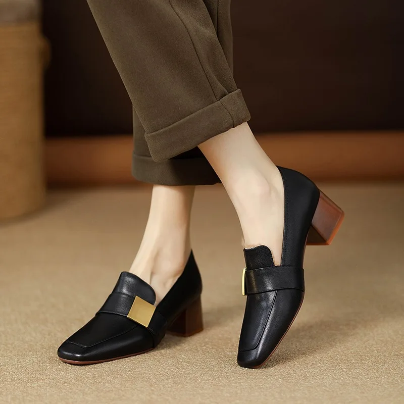 Women Shoes Jeans - Frauen Mode Leder Pumpen Elegante Slip