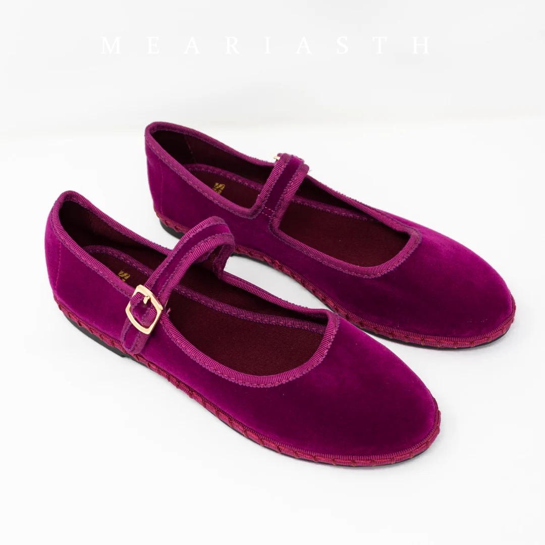 Women Shoes Jeans - Red Mary Jeans Flats-Schuhe für Damen,