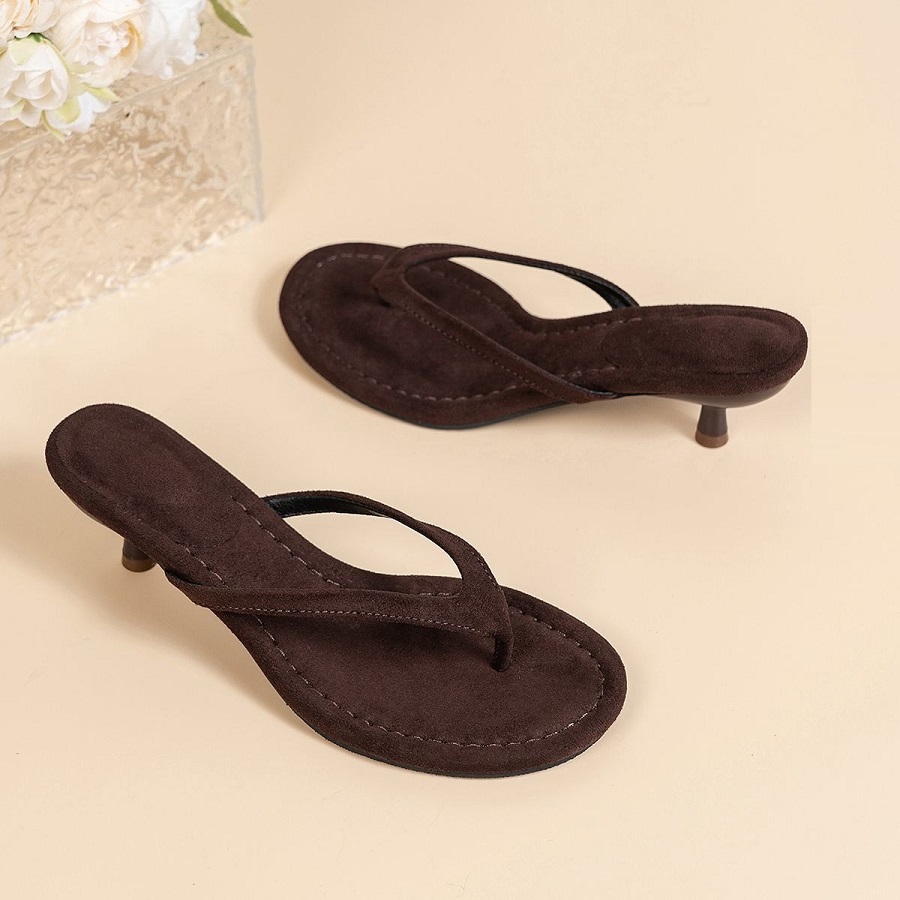 Women Shoes Mules - Neue Damen-Sandalen aus Kunstwildleder mit dünnem