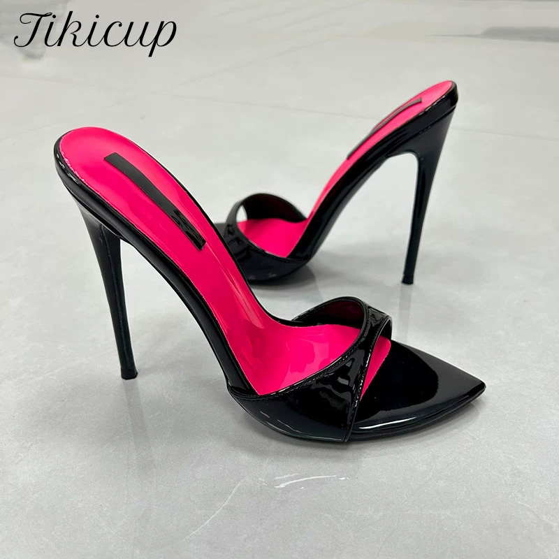 Patent Leather Pump - Frau Stilettos 12 cm Slipper Sexy
