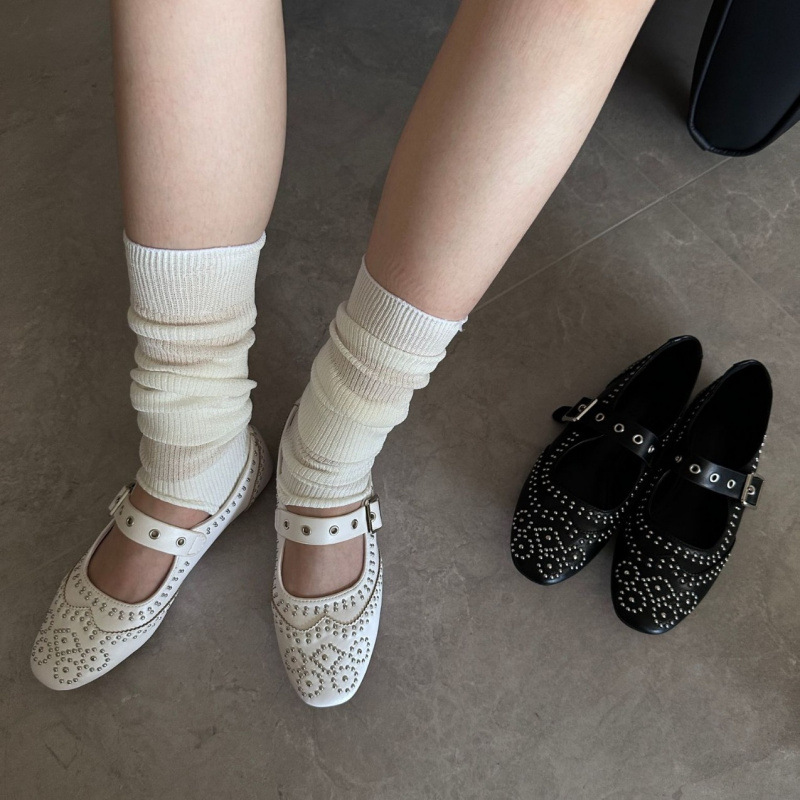 Retro Niet Schnalle Design Woh – Mary Jane Shoes Bewertung und Preis