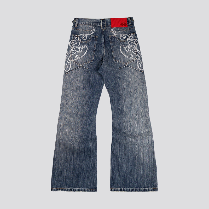Y2k Blaue Bootcut-Jeans mit Vi – Women Shoes Jeans Bewertung und Preis
