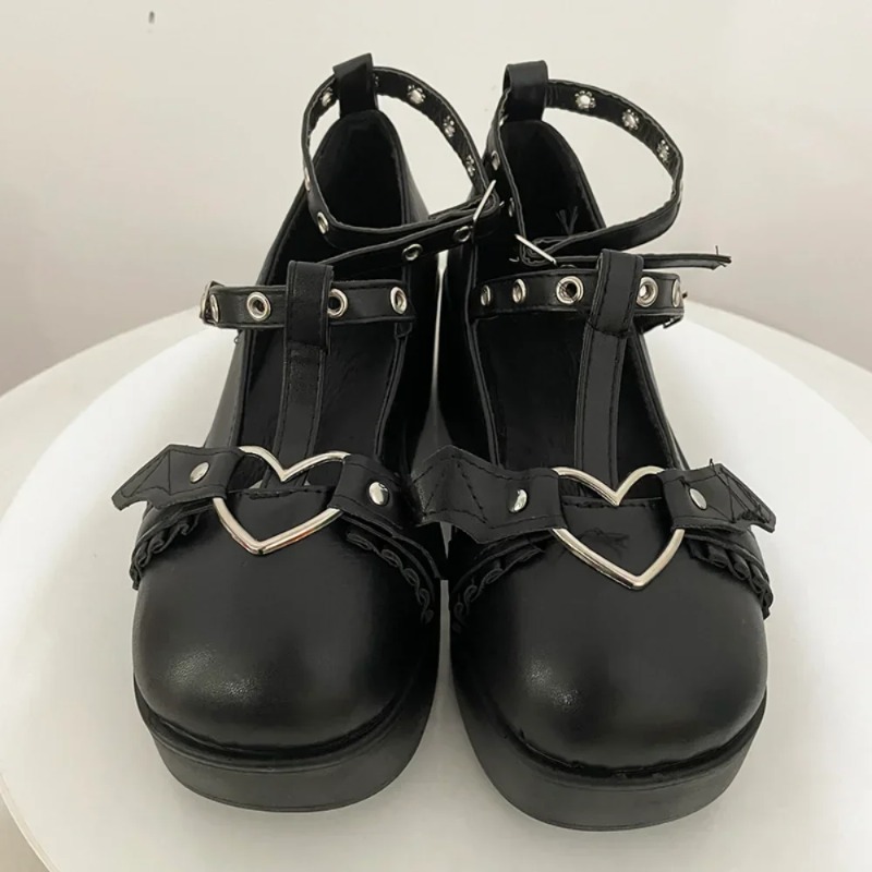 Neue Sweet Heart Buckle Wedges – Mary Jane Shoes Bewertung und Preis