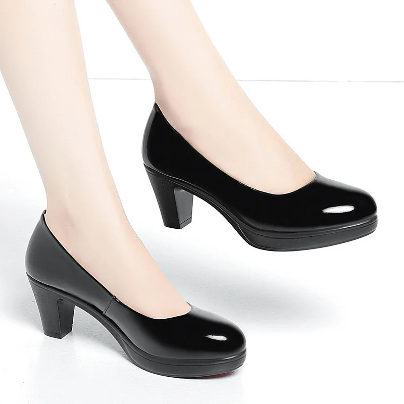 6cm 8cm Übergröße 34-42 Elegan – Patent Leather Pump Bewertung und Preis