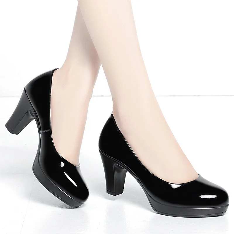 6cm 8cm Übergröße 34-42 Elegan – Patent Leather Pump Bewertung und Preis