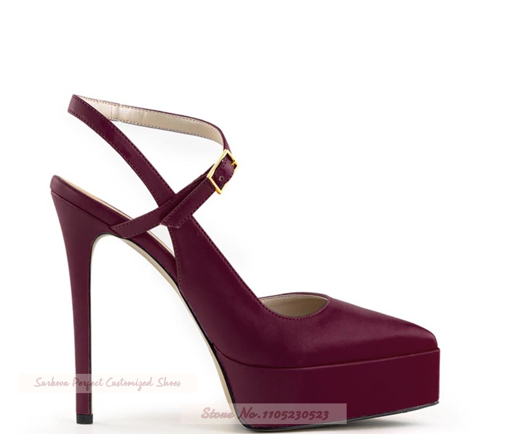 Burgunderrote, matte, spitze P – Women'S Shoes Burgundy Bewertung und Preis