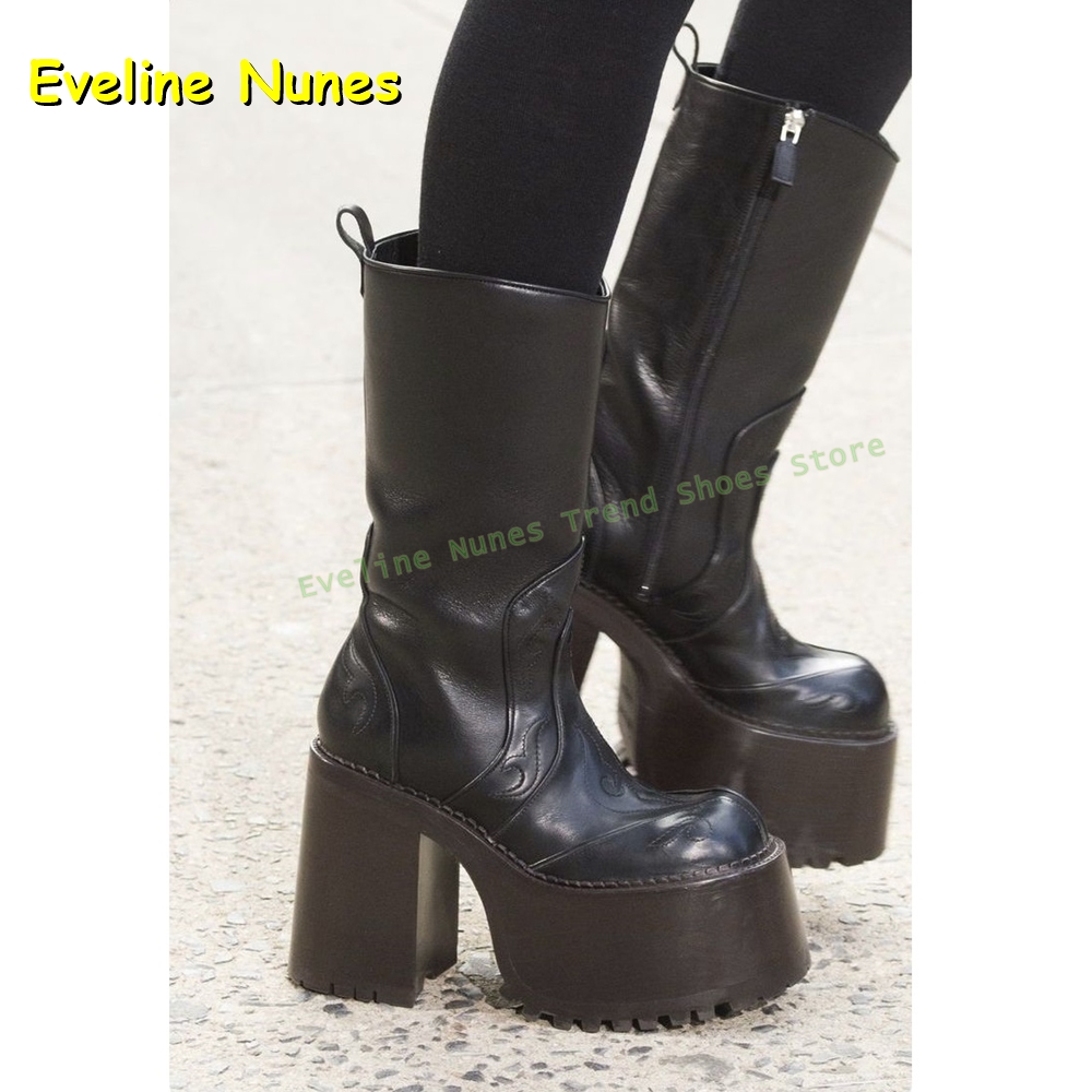 Stickerei Plattform Kniehohe S – Women Shoes Size Chart Bewertung und Preis