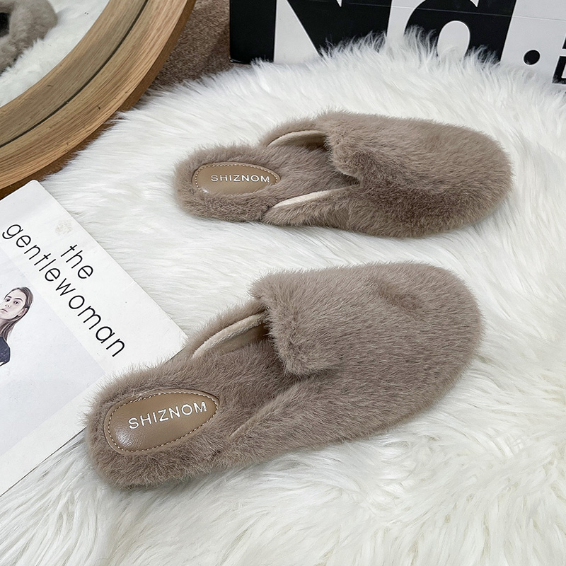 Runde Kappe Flauschigen Fell S – Slip On Mule Flat Bewertung und Preis