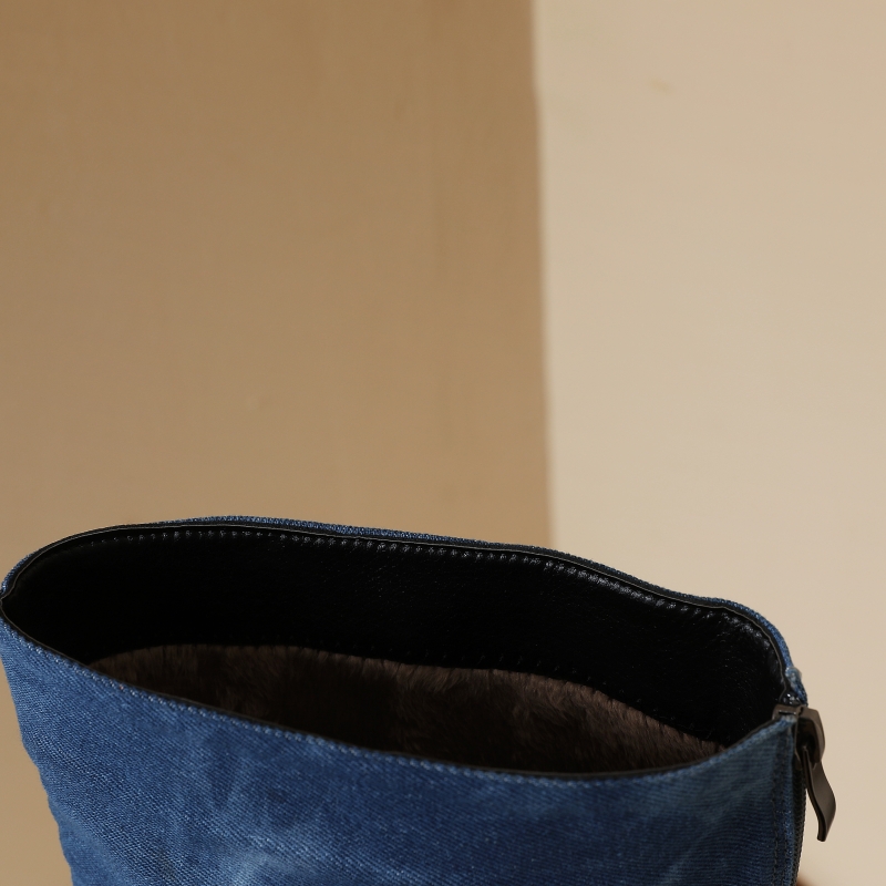 Blaue Jeans Kniehohe Stiefel F – Women Shoes Jeans Bewertung und Preis