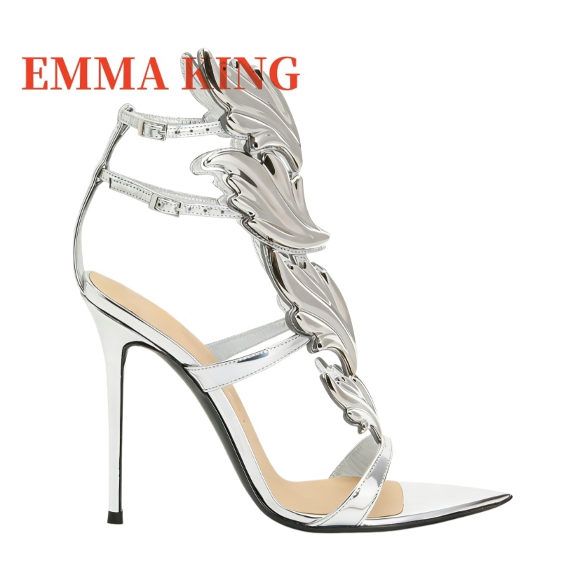 Damen Metallic Winged High Hee – Metallic Heel Sandal Bewertung und Preis