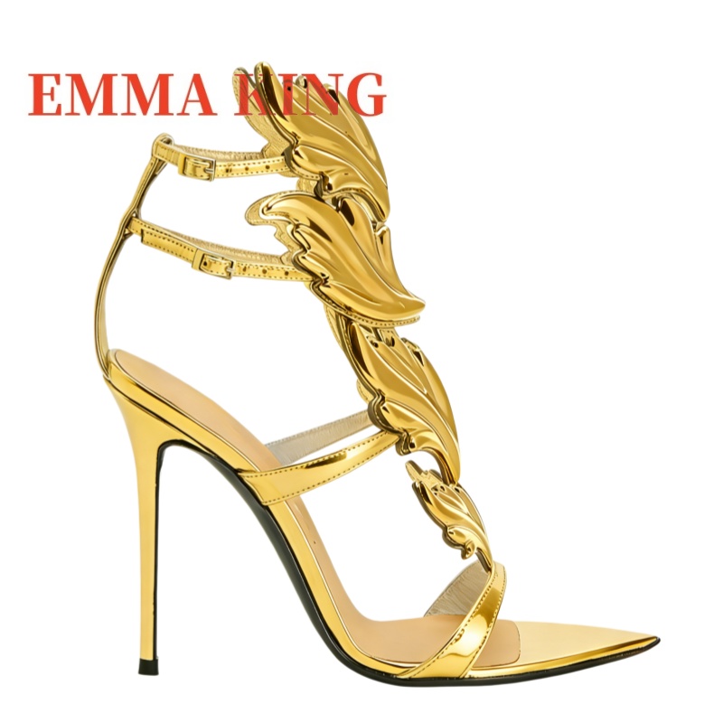 Damen Metallic Winged High Hee – Metallic Heel Sandal Bewertung und Preis