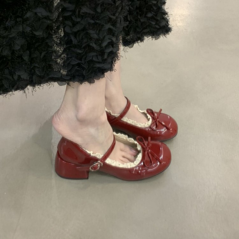 2026 Frühling Neue Damen High- – Women'S Shoes Burgundy Bewertung und Preis