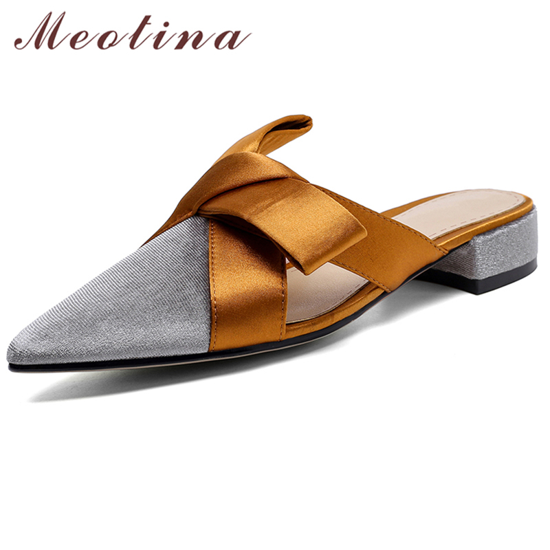 Meotina Flache Sandalen Spitz  – Slip On Mule Flat Bewertung und Preis