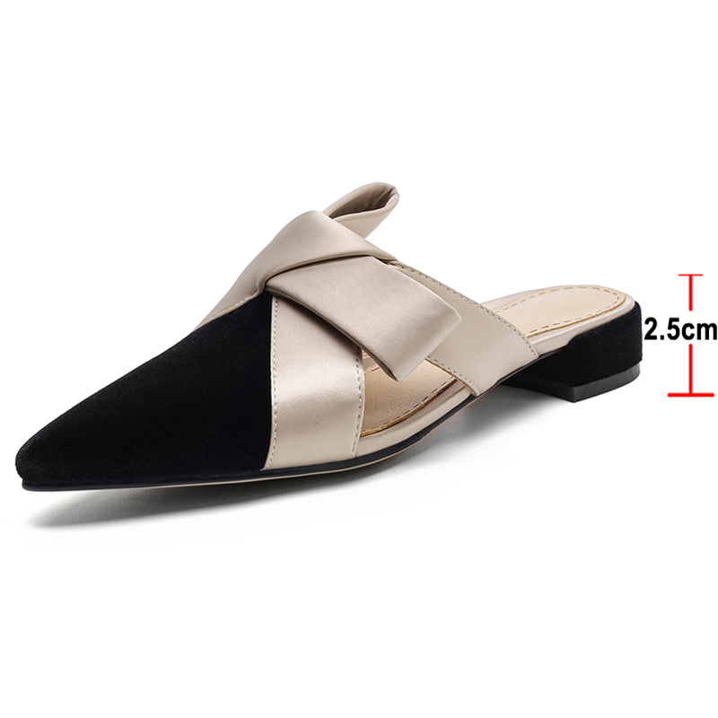 Meotina Flache Sandalen Spitz  – Slip On Mule Flat Bewertung und Preis