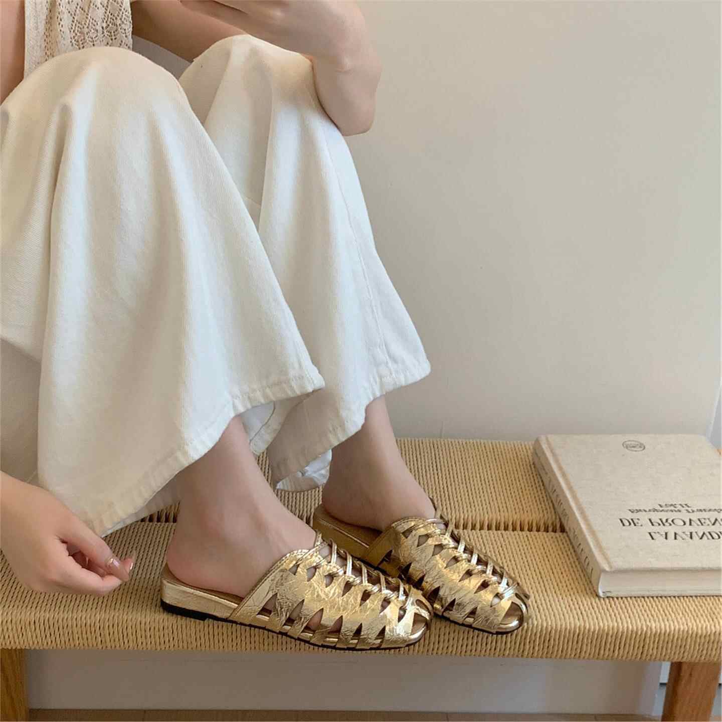 Luxusmarke Handgefertigte Webm – Slip On Mule Flat Bewertung und Preis