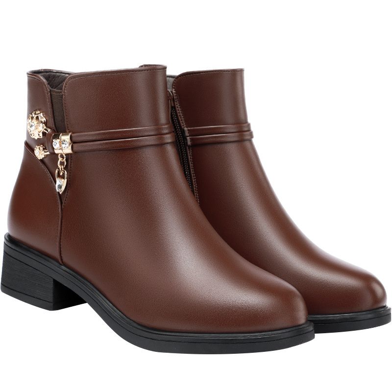 Damen-Stiefel aus Leder mit St – Women Shoes Jeans Bewertung und Preis