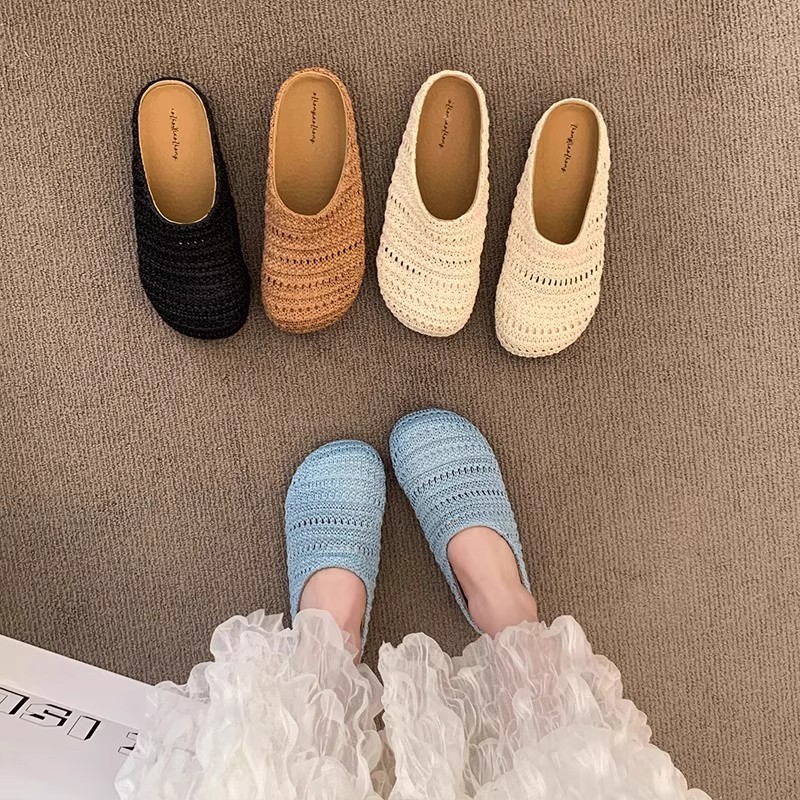 Damen Raffia Gewebte Pantolett – Women Shoes Mules Bewertung und Preis