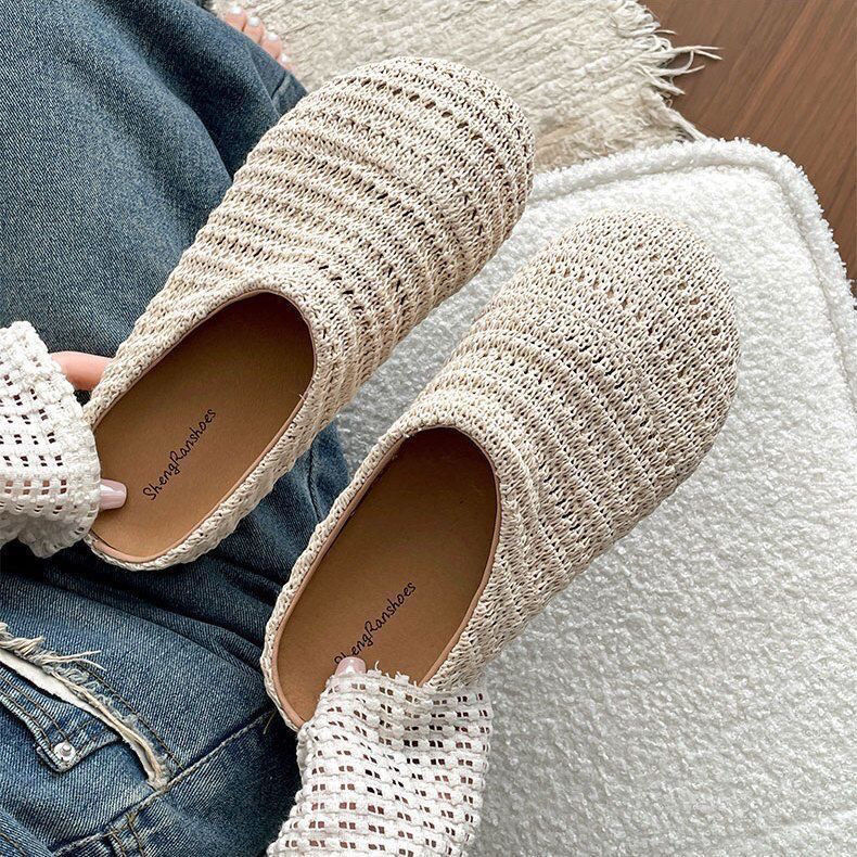 Damen Raffia Gewebte Pantolett – Women Shoes Mules Bewertung und Preis