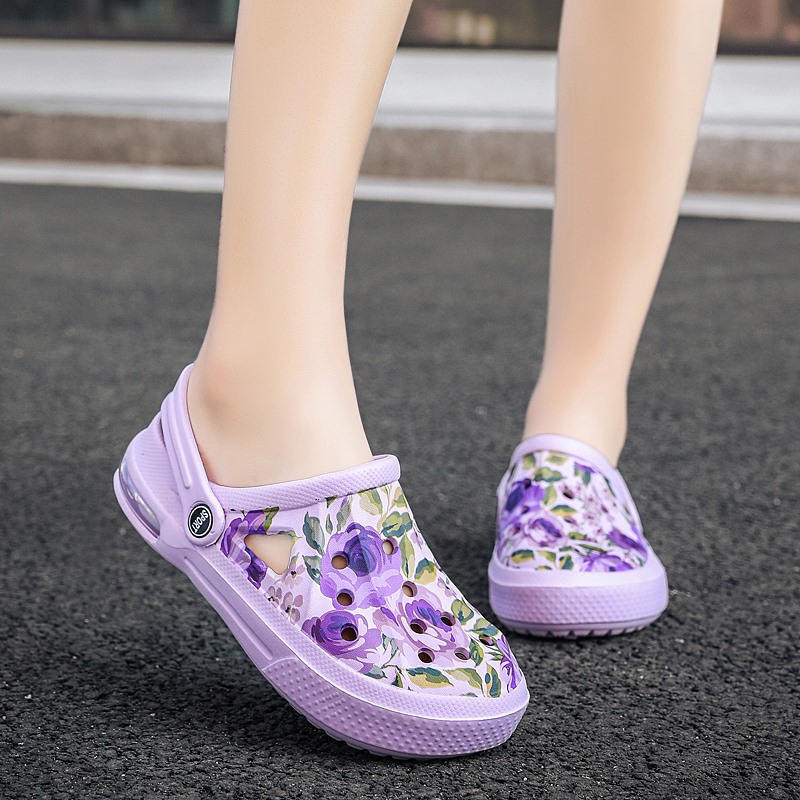 Sommer Frauen Floral Graffiti  – Women'S Shoes Crocs Bewertung und Preis