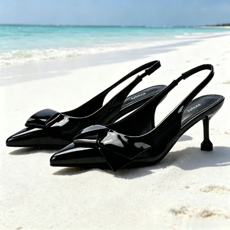 Rote Lackleder-Slingback-Pumps – Patent Leather Pump Bewertung und Preis