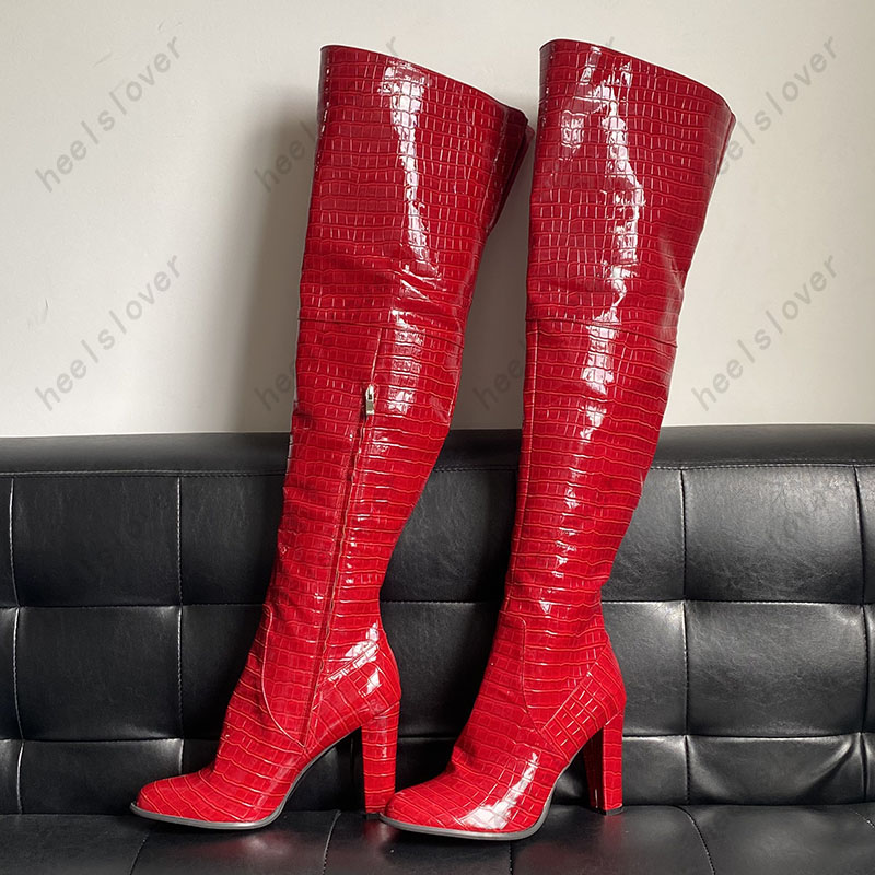 Handgefertigte Winter-Overknee – Women'S Shoes Burgundy Bewertung und Preis