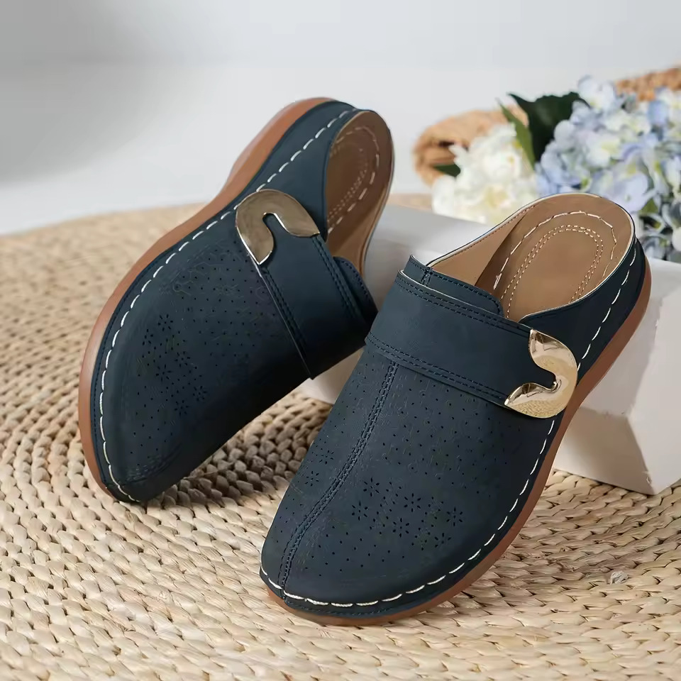Bequeme Slip-On-Schuhe für Dam – Slip On Mule Flat Bewertung und Preis