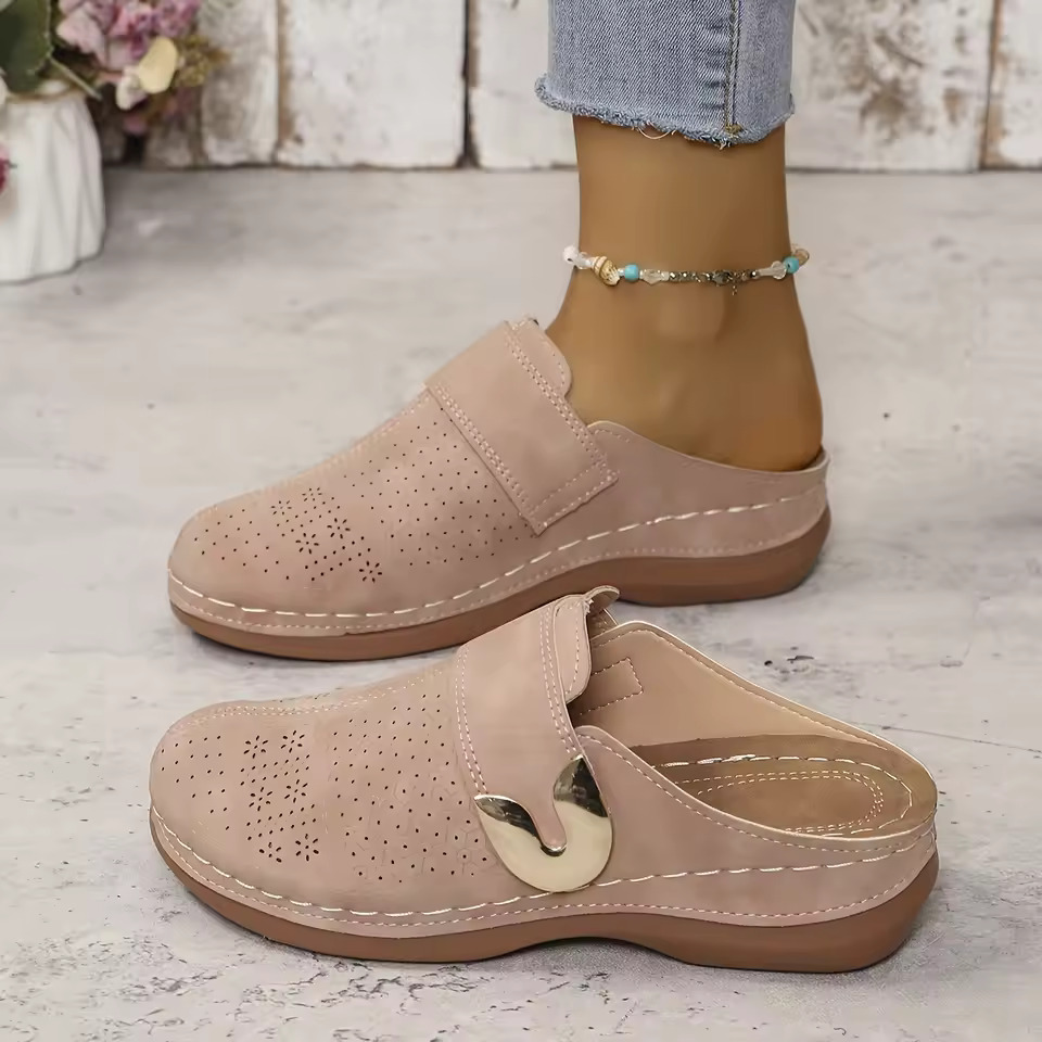 Bequeme Slip-On-Schuhe für Dam – Slip On Mule Flat Bewertung und Preis