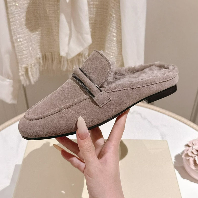 Maultiere Frauen Kuh Wildleder – Slip On Mule Flat Bewertung und Preis