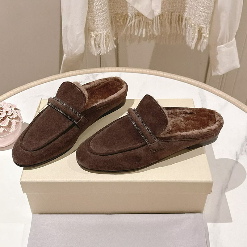 Maultiere Frauen Kuh Wildleder – Slip On Mule Flat Bewertung und Preis