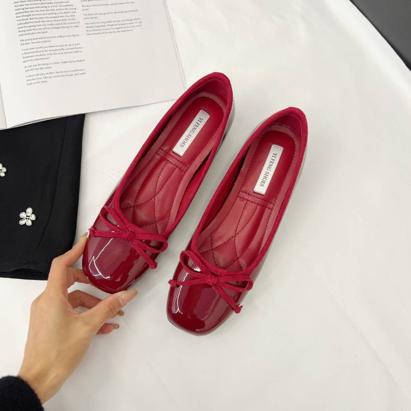 Flache weibliche weiche runde  – Mary Jane Shoes Bewertung und Preis