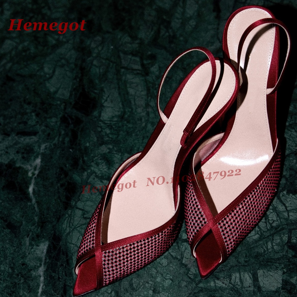 Damen Burgunderrote Satin-Mesh – Women'S Shoes Burgundy Bewertung und Preis