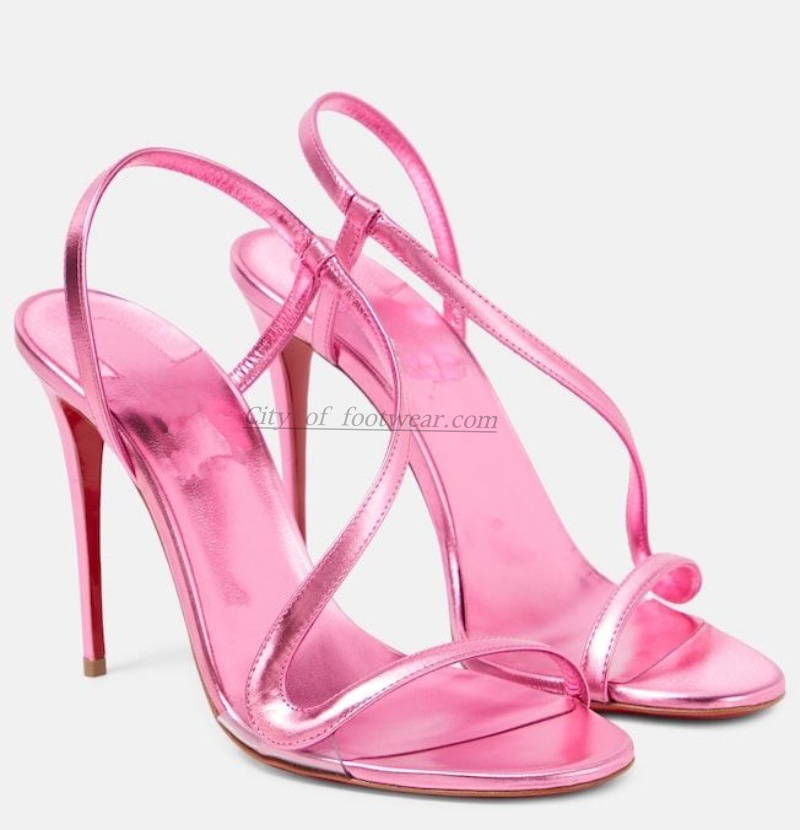Sexy goldene Ledersandalen aus – Metallic Heel Sandal Bewertung und Preis
